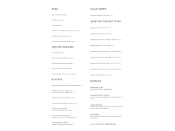 Preserved Restaurant menu photo
