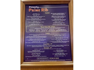 Primarily Prime Rib menu photo