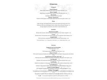 Primavista menu photo