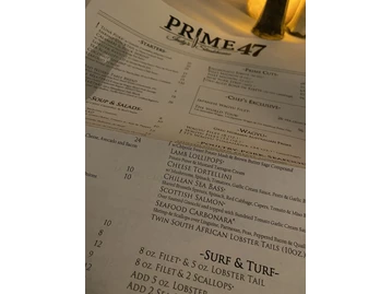 Prime 47- Indy's Steakhouse menu photo