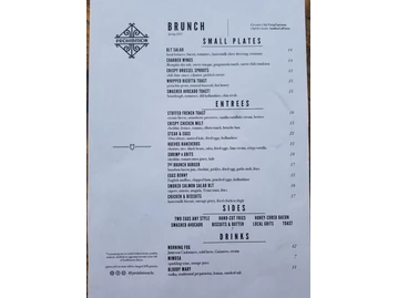 Prohibition menu photo