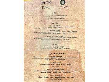 Pub W menu photo