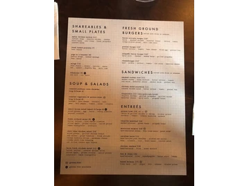 Pub W menu photo