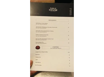 Public House Restaurant menu photo