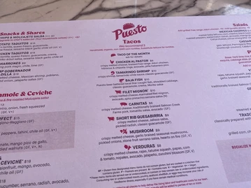 Puesto La Jolla menu photo