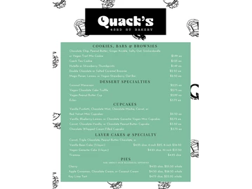 Quack's 43rd Street Bakery menu photo