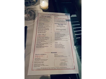 Quality Italian menu photo