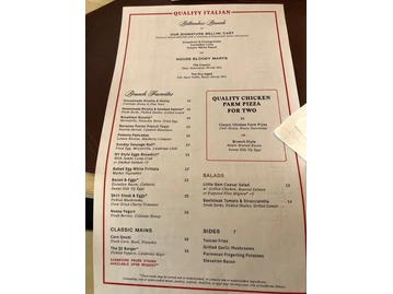 Quality Italian menu photo