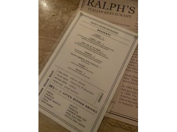 Ralph's Italian Restaurant menu photo