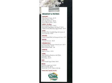 Rao's Bakery & Coffee Cafe menu photo