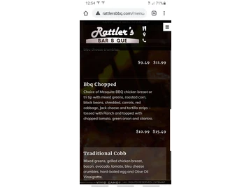 Rattler's Bar B Que menu photo