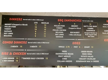 Ray's BBQ menu photo