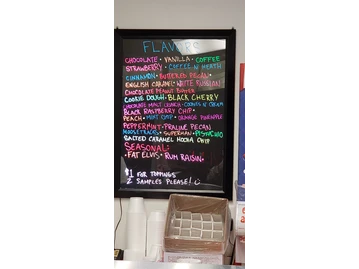 Ray's Ice Cream menu photo