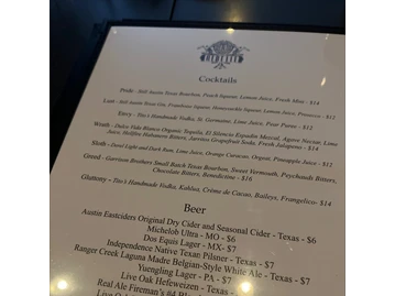 Rebelle menu photo