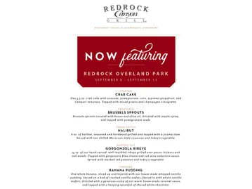 Redrock Canyon Grill menu photo