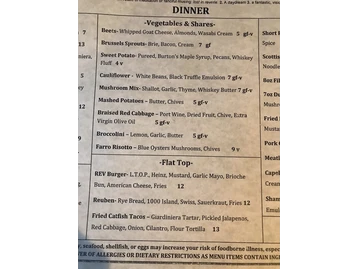 Revery menu photo
