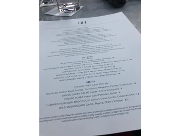RH Rooftop Restaurant Charlotte menu photo