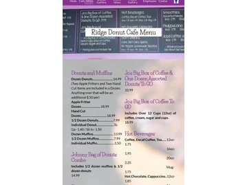 Ridge Donut Cafe menu photo