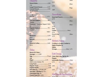 Ridge Donut Cafe menu photo