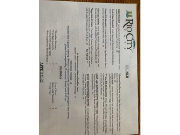 Rio City Cafe menu photo