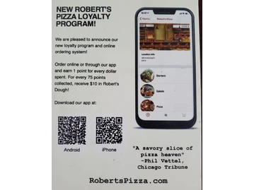 Robert's Pizza and Dough Company menu photo