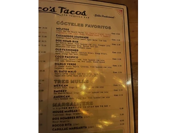 Rocco's Tacos & Tequila Bar menu photo