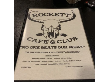 Rockett Cafe & Club menu photo