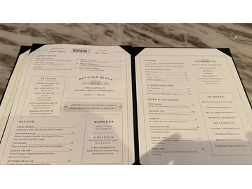 Rococo Steak menu photo
