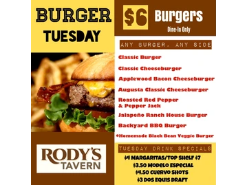Rody's Tavern menu photo