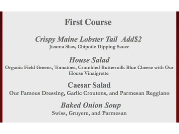 Roessler's Restaurant menu photo