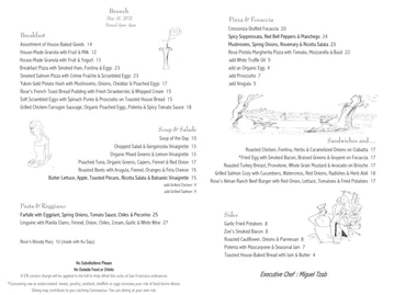 Rose's Cafe menu photo