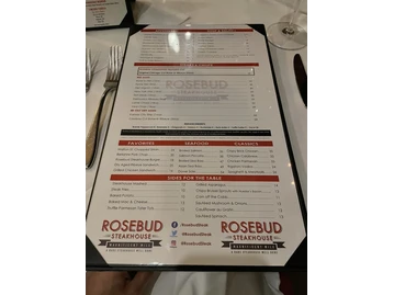 Rosebud Steakhouse menu photo