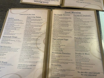Rosine's Restaurant menu photo