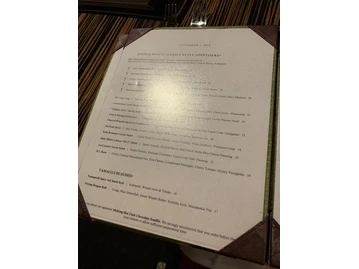 Roy's menu photo