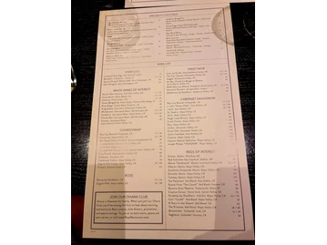 Roy's Restaurant menu photo