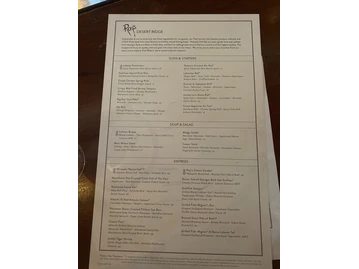 Roy's Restaurant menu photo