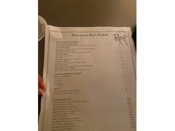 Roy's Waikiki menu photo