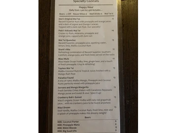 Royal Ocean Terrace Restaurant menu photo