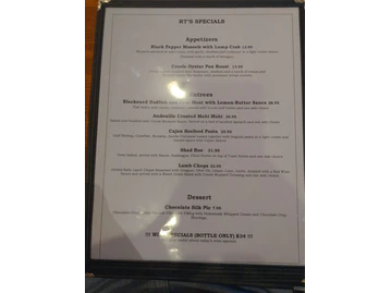RT's Restaurant menu photo