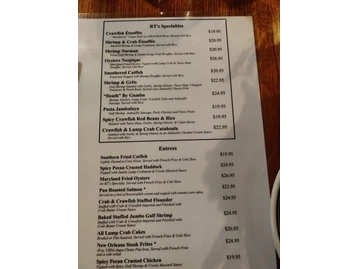 RT's Restaurant menu photo