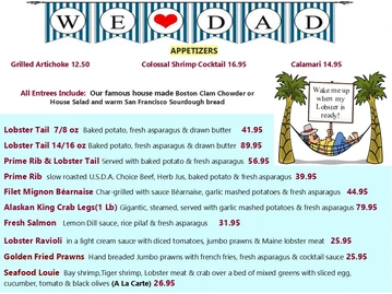 Rudy's Hideaway Lobsterhouse menu photo