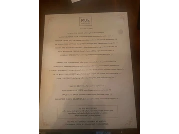 Rue Saint Marc menu photo