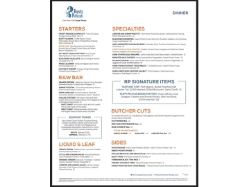 Rusty Pelican - Tampa menu photo