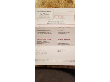 Ruth's Chris Steak House menu photo
