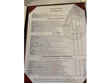 Ruth's Chris Steak House menu photo