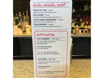 Ruth's Chris Steak House menu photo
