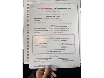 Ruth's Chris Steak House menu photo