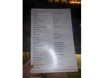 Ruth's Chris Steak House menu photo