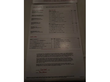 Ruth's Chris Steak House menu photo