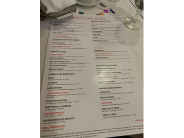 Ruth's Chris Steak House menu photo
